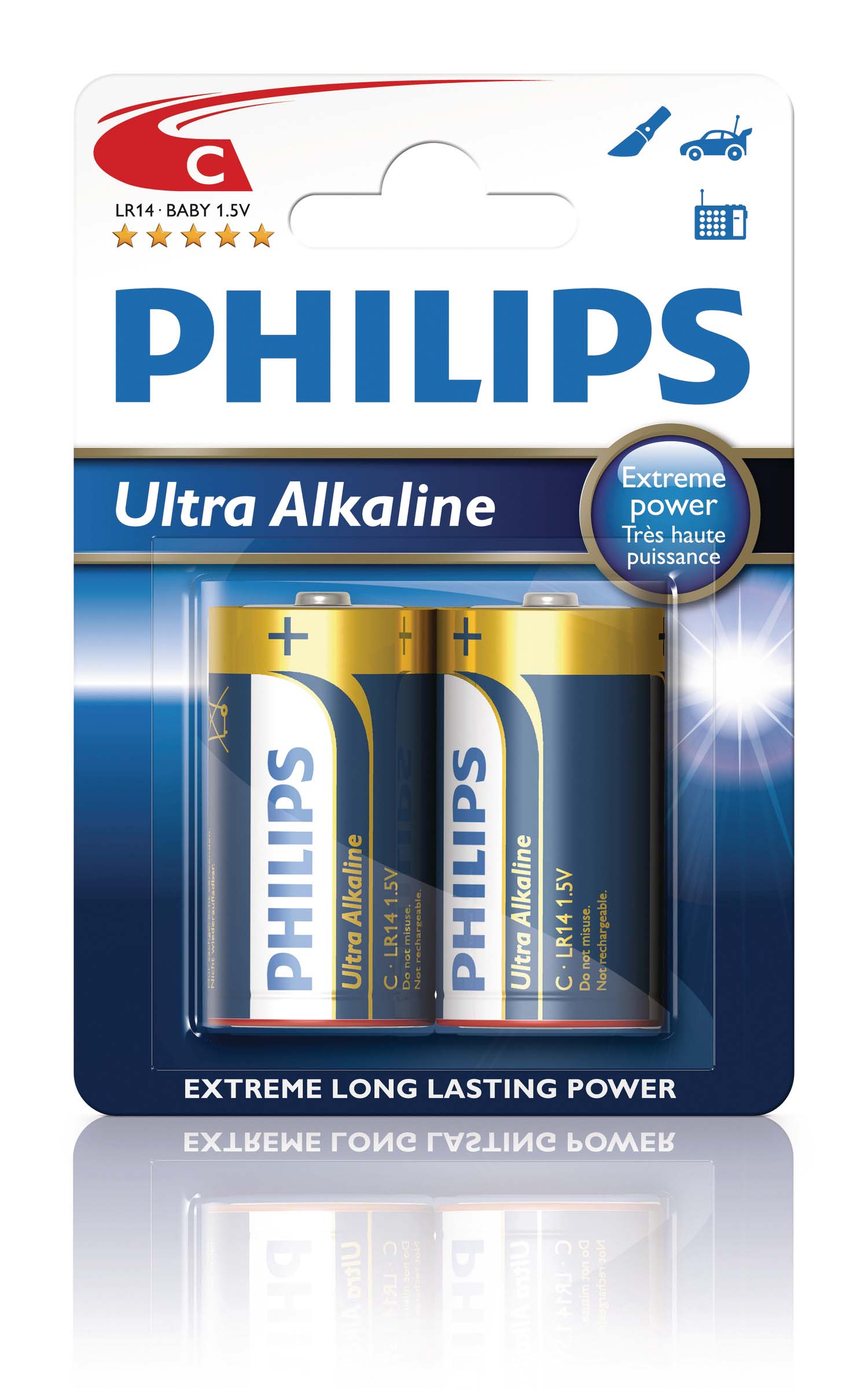 Batteri C Philips Ultra Alkaline